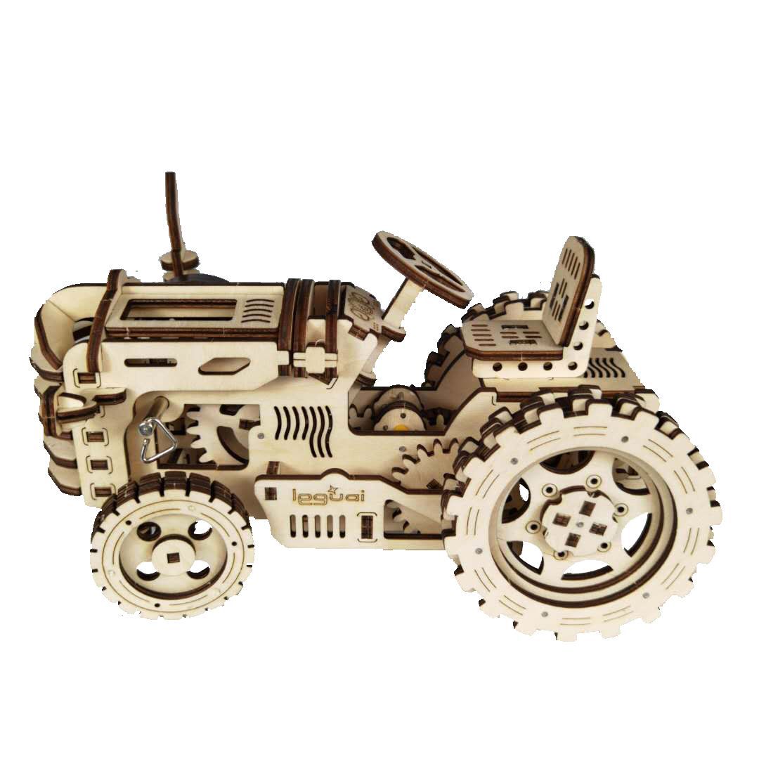  Wooden Legno Tractor Puzzle Toys