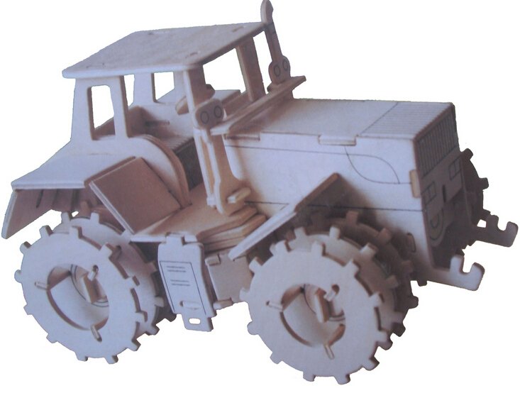  Wooden Legno Tractor Puzzle Toys