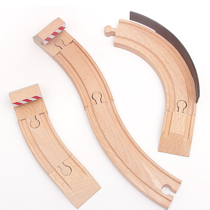 wooden train track pieces for children