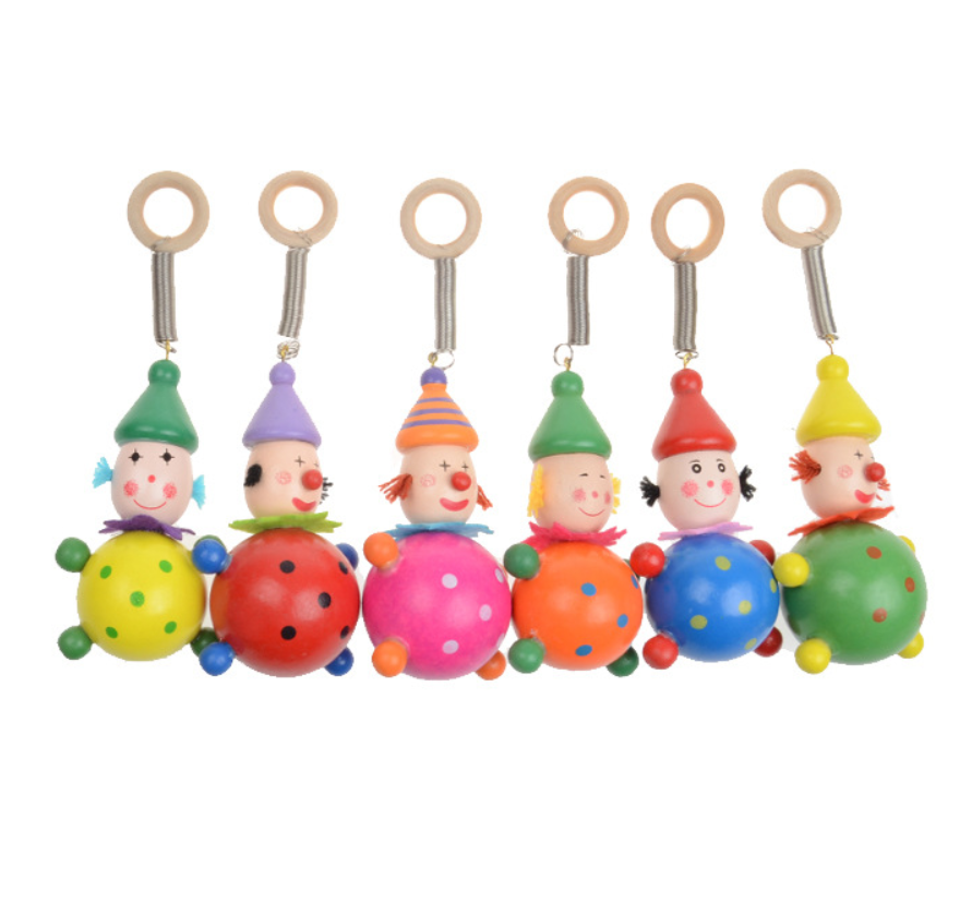 Wooden Pull Spring Doll Toys