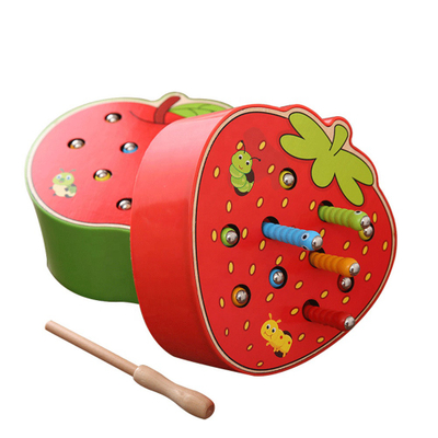  Magnetic Catching Worms Game Wood Toys