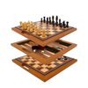 16" 2 Built-In 1 Wooden Chess Board Games