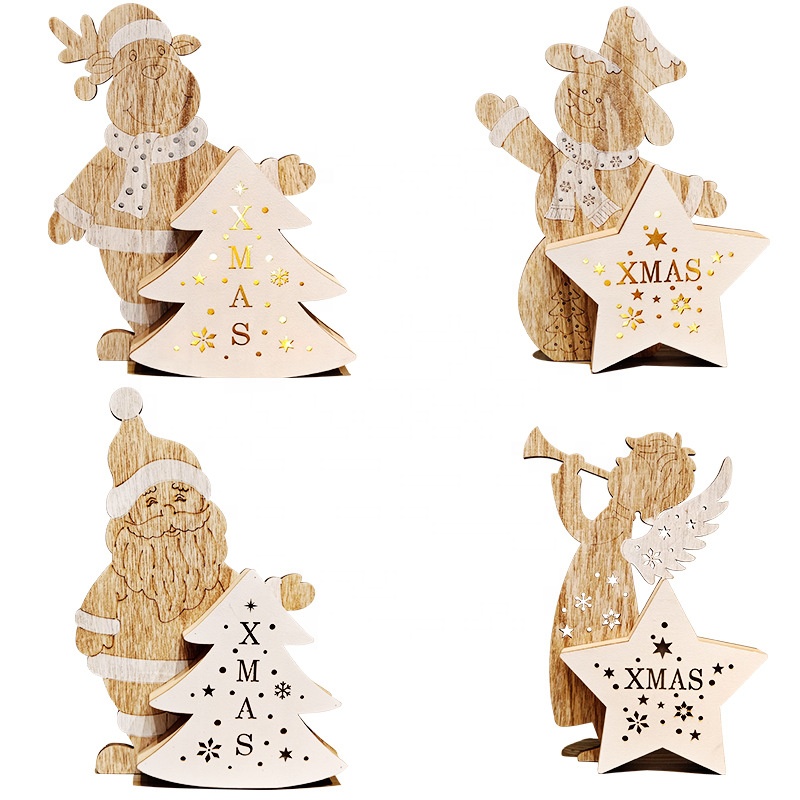  Wooden Arts Crafts Christmas Decoration Ornaments 