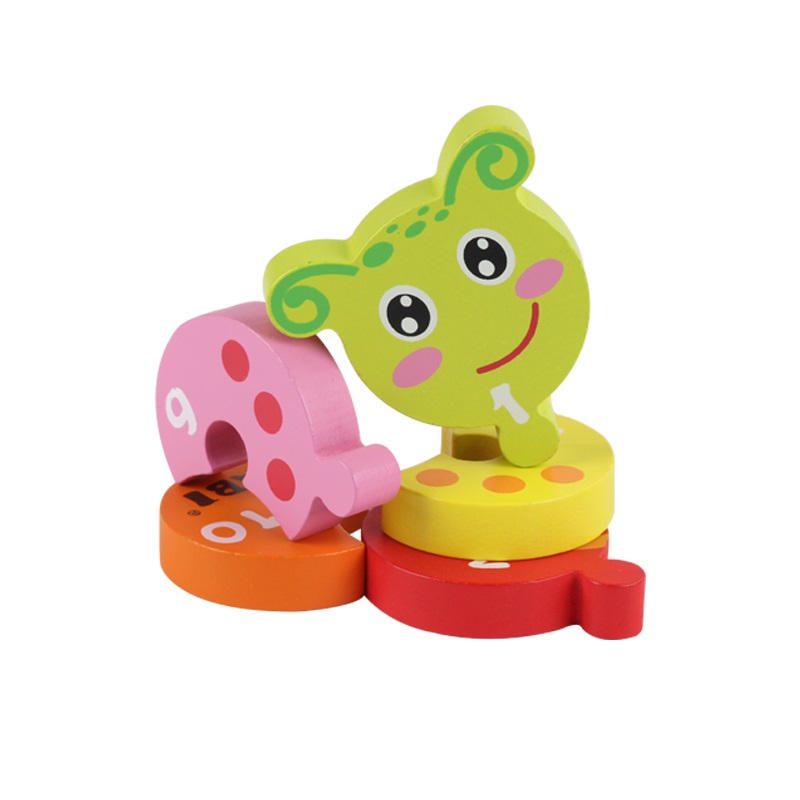 wooden number caterpillar toy