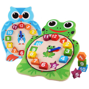  Education Wooden Clock Cognitive Toys 