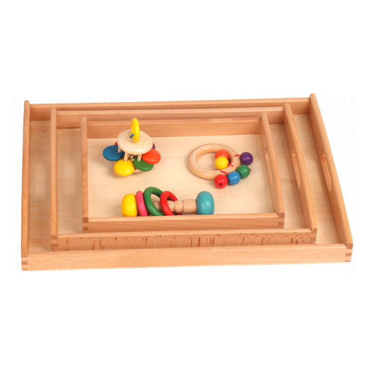 Montessori Wooden teaching aid tray 