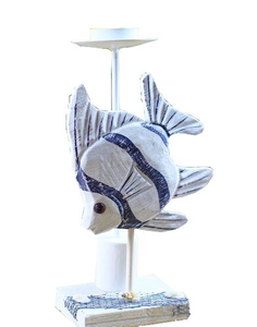 Fish Wooden Candle Holder, Craft Candle Holder