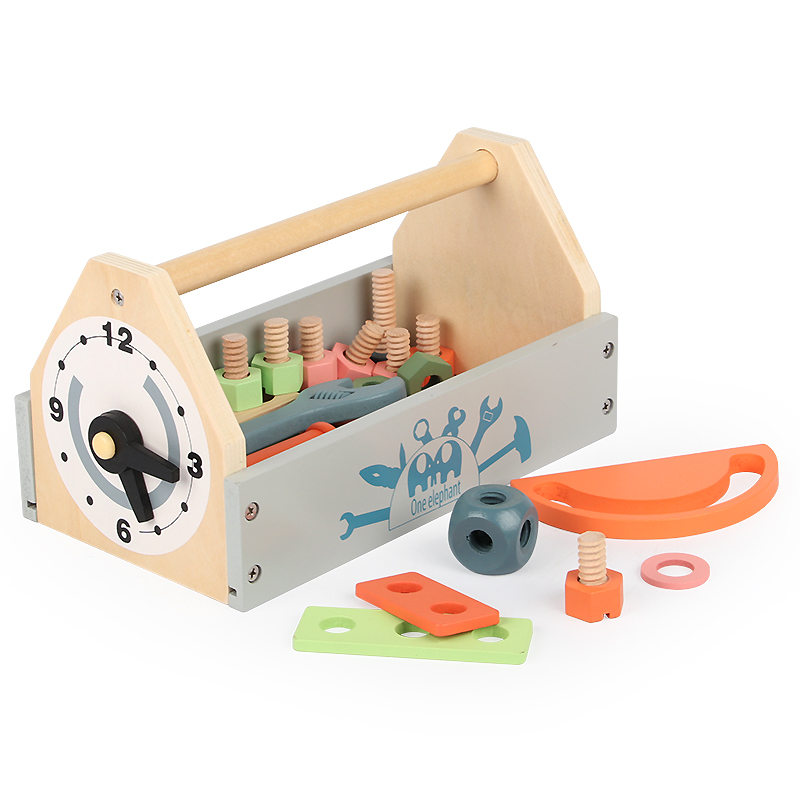 Diy Educational Wooden Box Children Handmade Self Assembled Tool Set Toys 