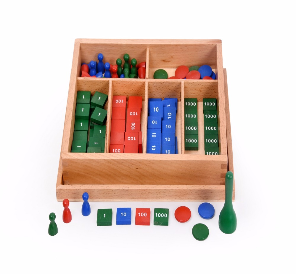 Wood Montessori Material for Kids 