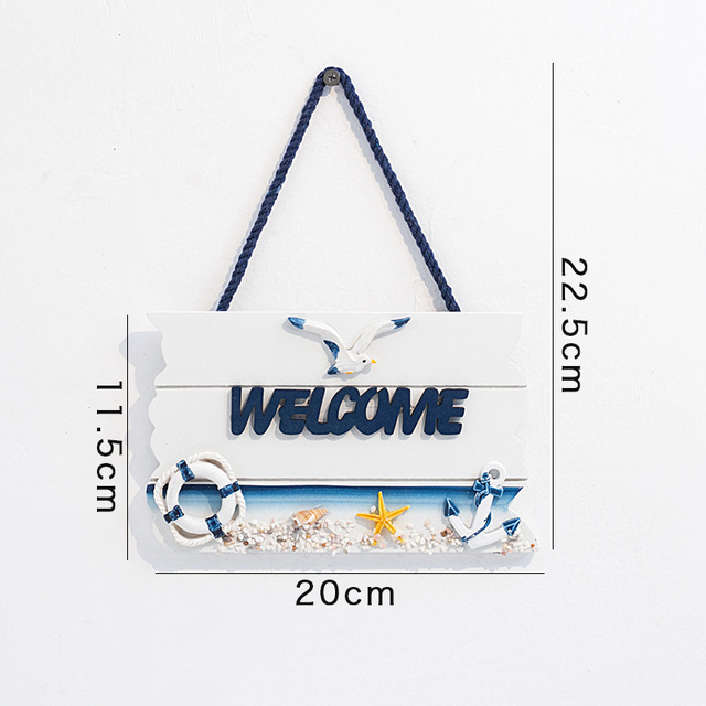  Wooden hanging welcome sign 