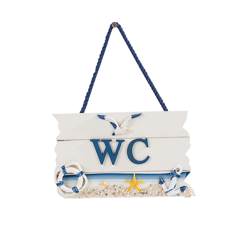  Wooden WC Wall Hanging Sign Board 