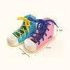 Wooden Practice Lace Up Tie Shoes