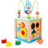 wooden activity toys bead maze cube 