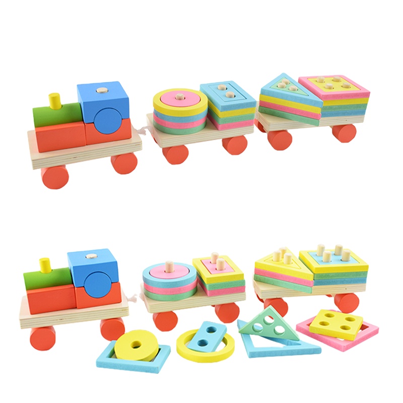 Wooden Blocks Train Toy