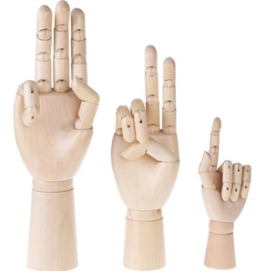  Wood Articulated Manikin Hand