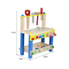 Multifunction Diy Kids Pretend Play Educational Tool Platform Wooden Workbench Toy 